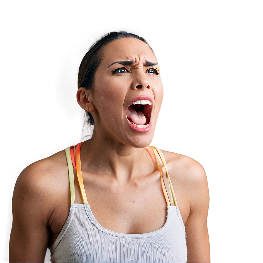 Woman Yelling In Anger Png Xpk PNG Image