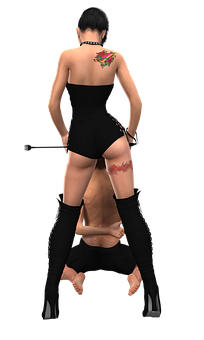 Womanin Black Dressand Heels PNG Image