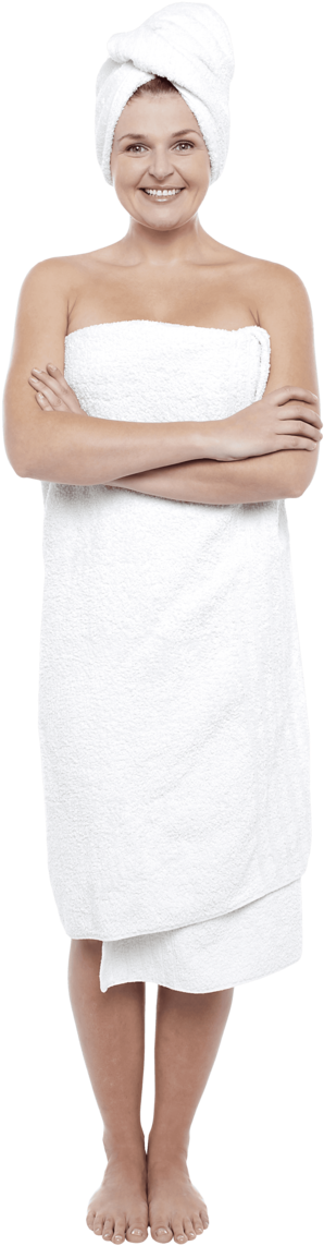 Womanin Spa Toweland Turban PNG Image