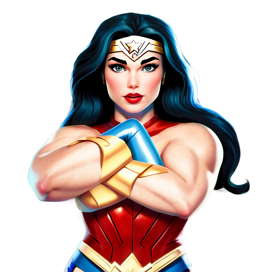 Wonder Woman Animated Style Png Pno PNG Image