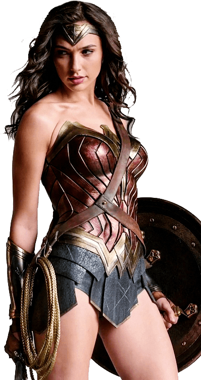 Wonder Woman Armor Pose PNG Image