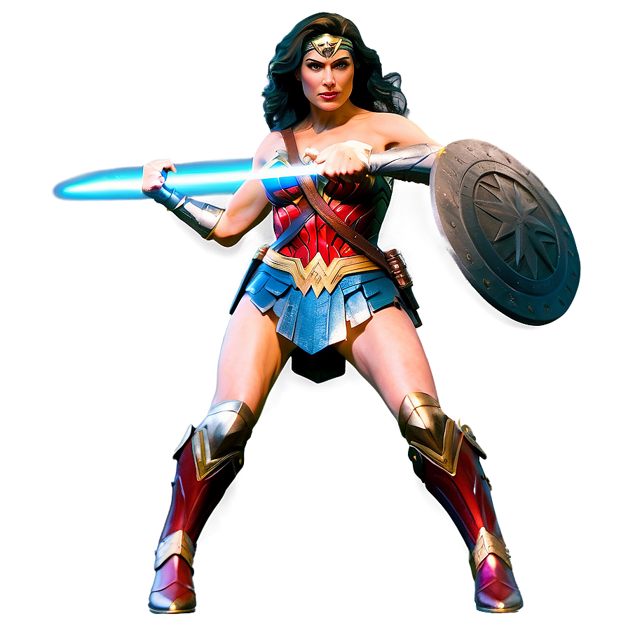 Wonder Woman Battle Stance Png 05212024 PNG Image