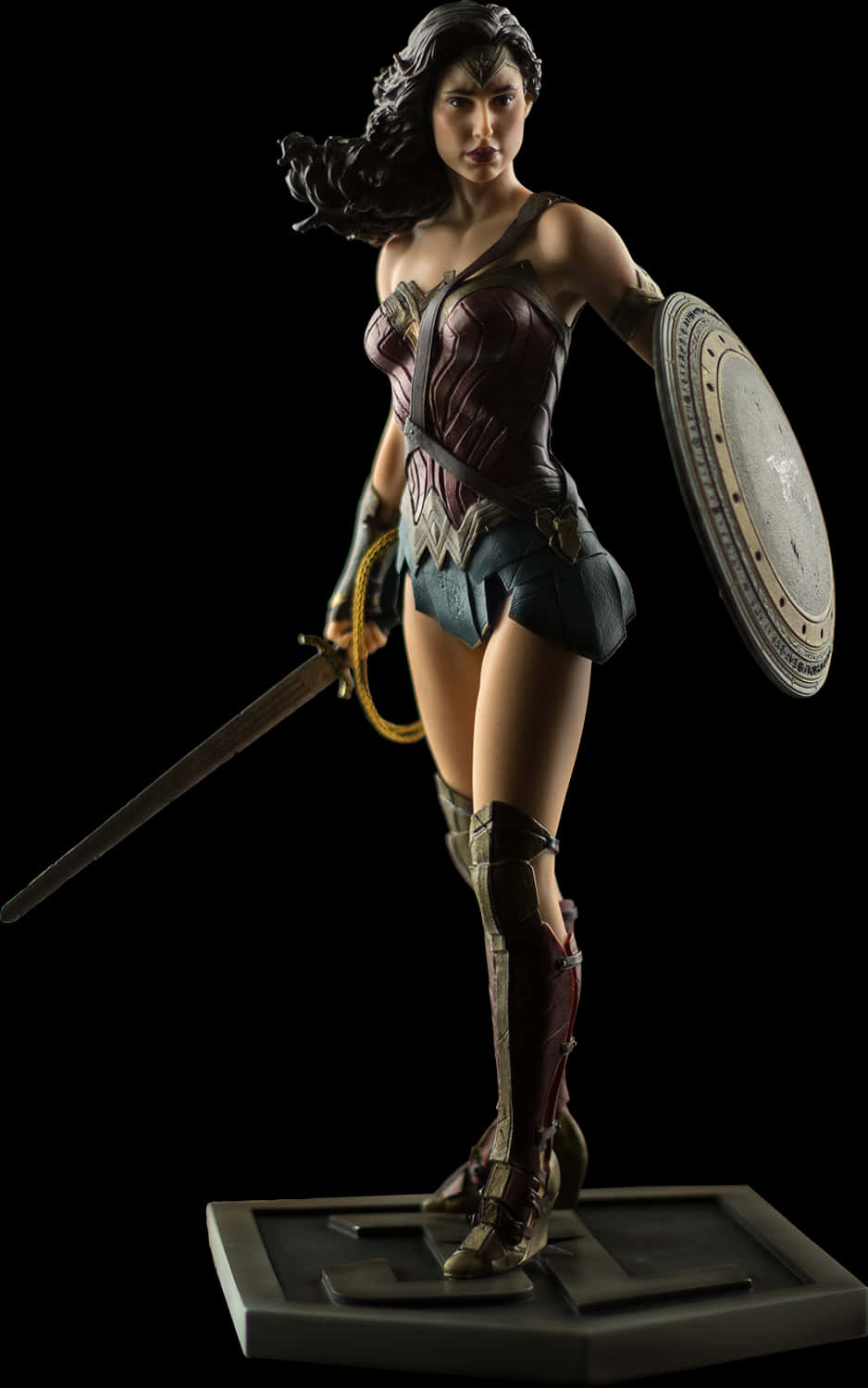 Wonder Woman Statue Pose PNG Image