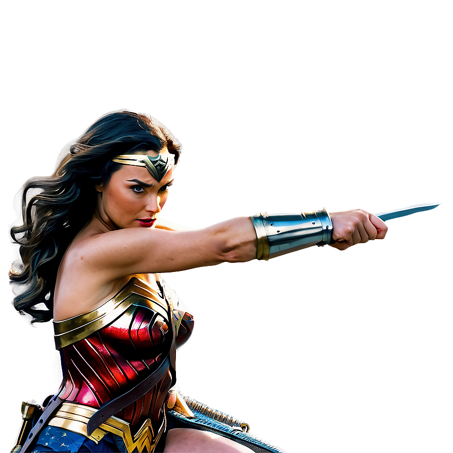 Wonder Woman Sword Pose Png 05212024 PNG Image