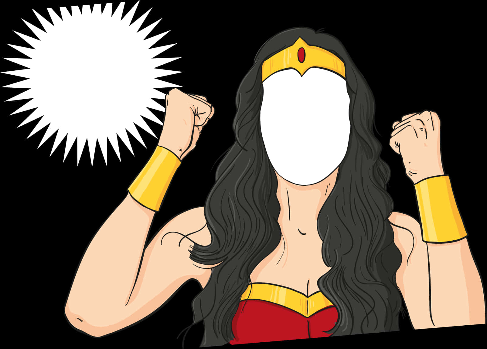 Wonder Woman Vector Illustration PNG Image