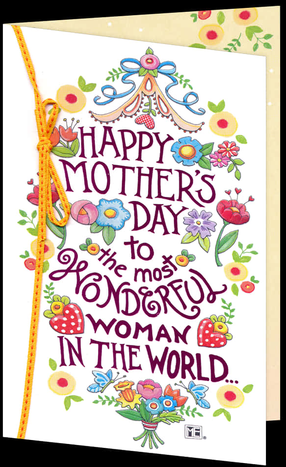 Wonderful Woman Mothers Day Card PNG Image