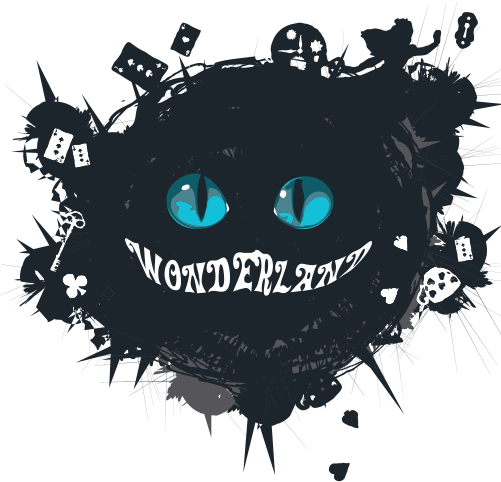 Wonderland Cheshire Cat Grunge Art PNG Image