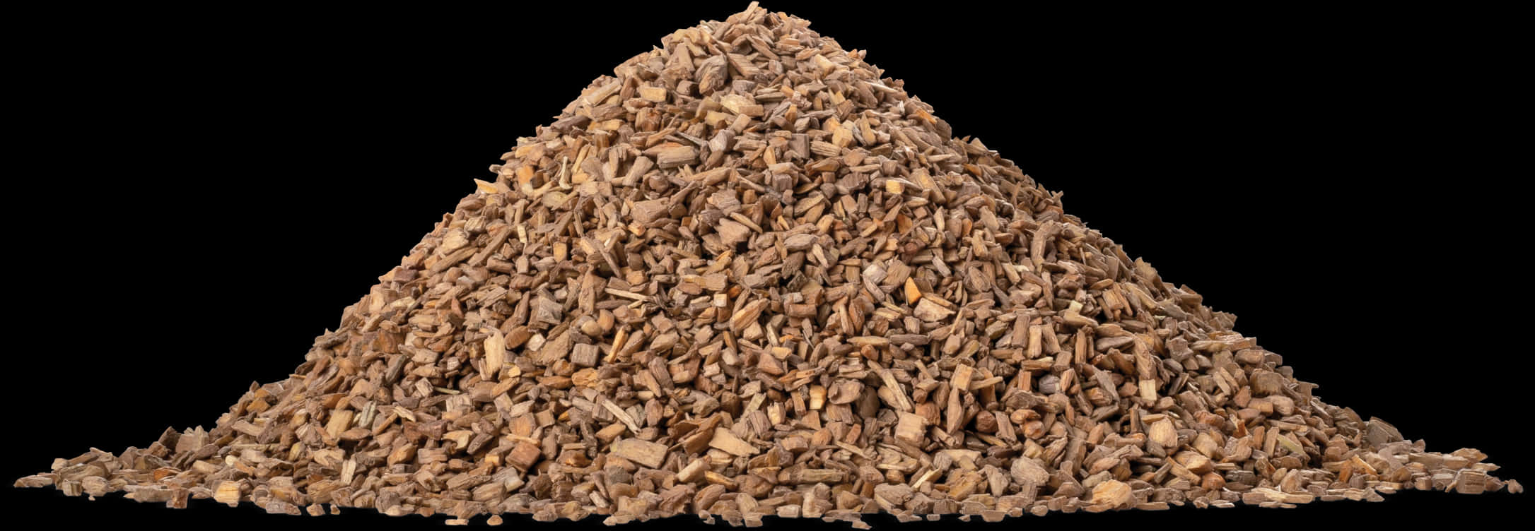 Wood Chip Pile Black Background PNG Image