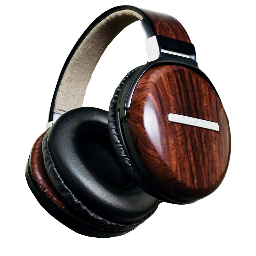 Wood Finish Headphone Png 05252024 PNG Image