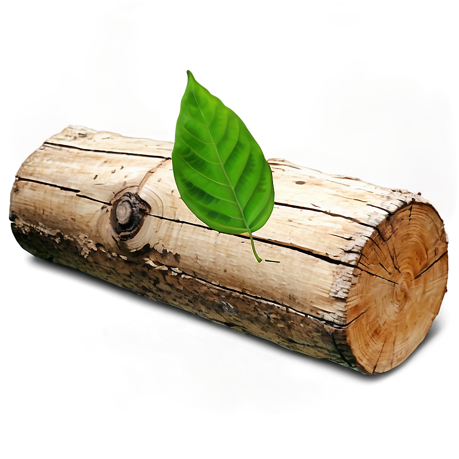 Wood Log With Leaves Png 06292024 PNG Image