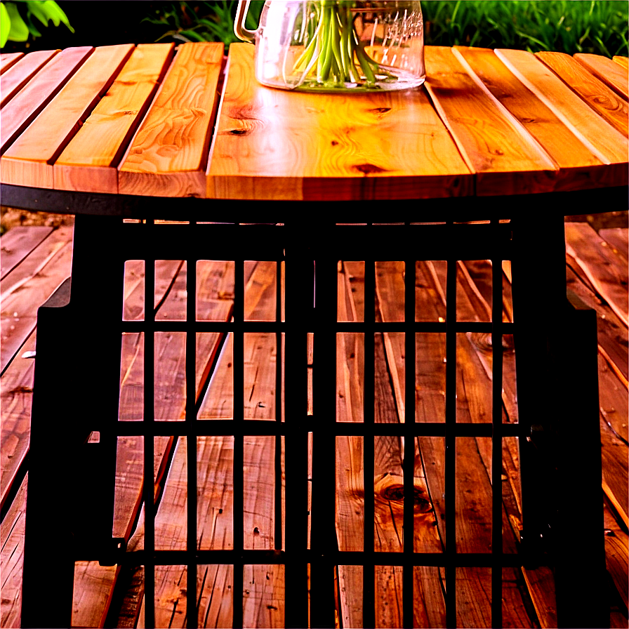 Wood Outdoor Table Png 06282024 PNG Image