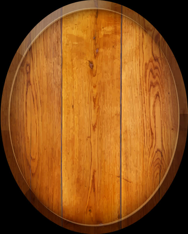 Wooden Barrel Texture Circular Frame PNG Image