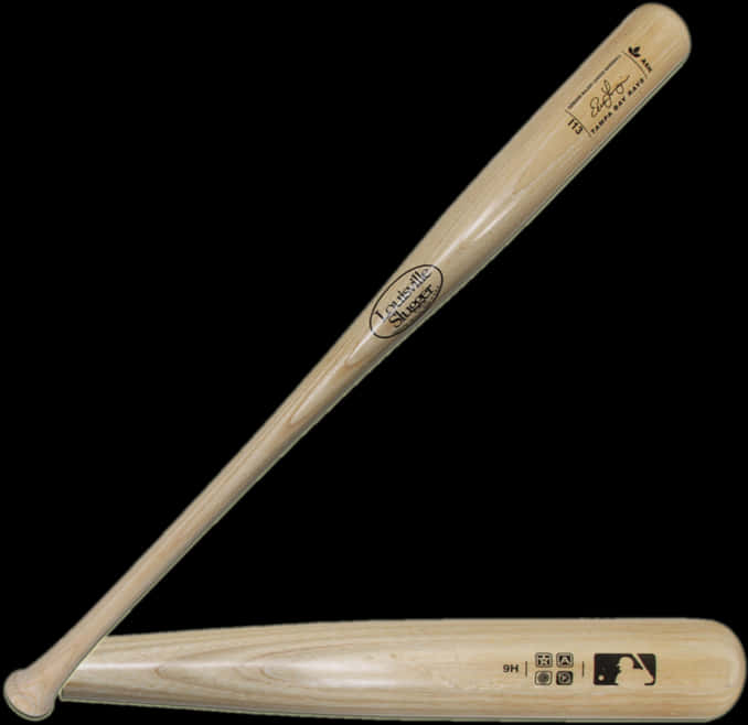 Wooden Baseball Bat Black Background PNG Image