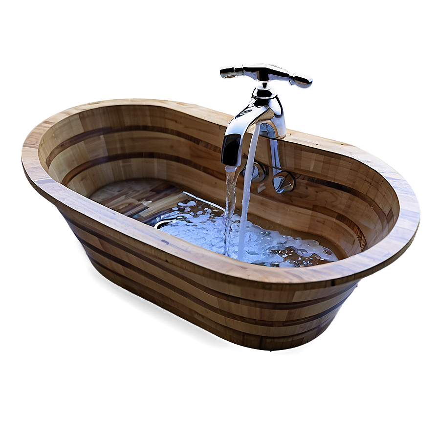 Wooden Bathtub Png 2 PNG Image