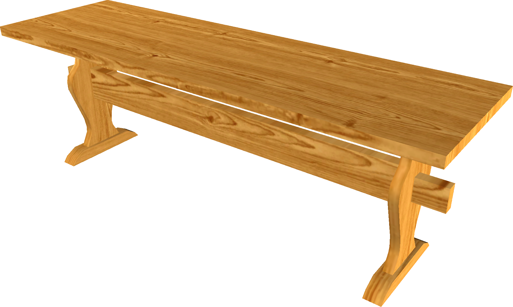 Wooden Bench Isolated Background PNG Image