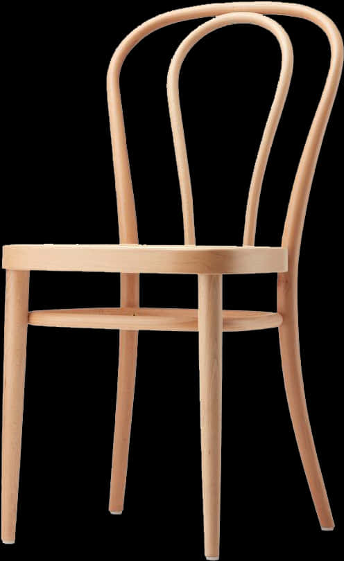 Wooden Bentwood Chair Isolated PNG Image