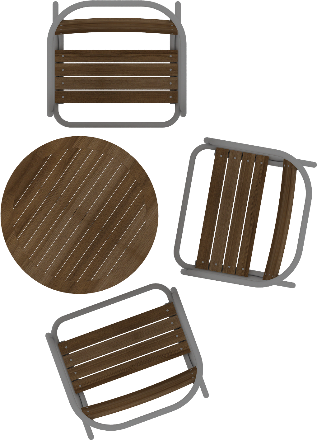 Wooden Chair Parts Disassembled PNG Image