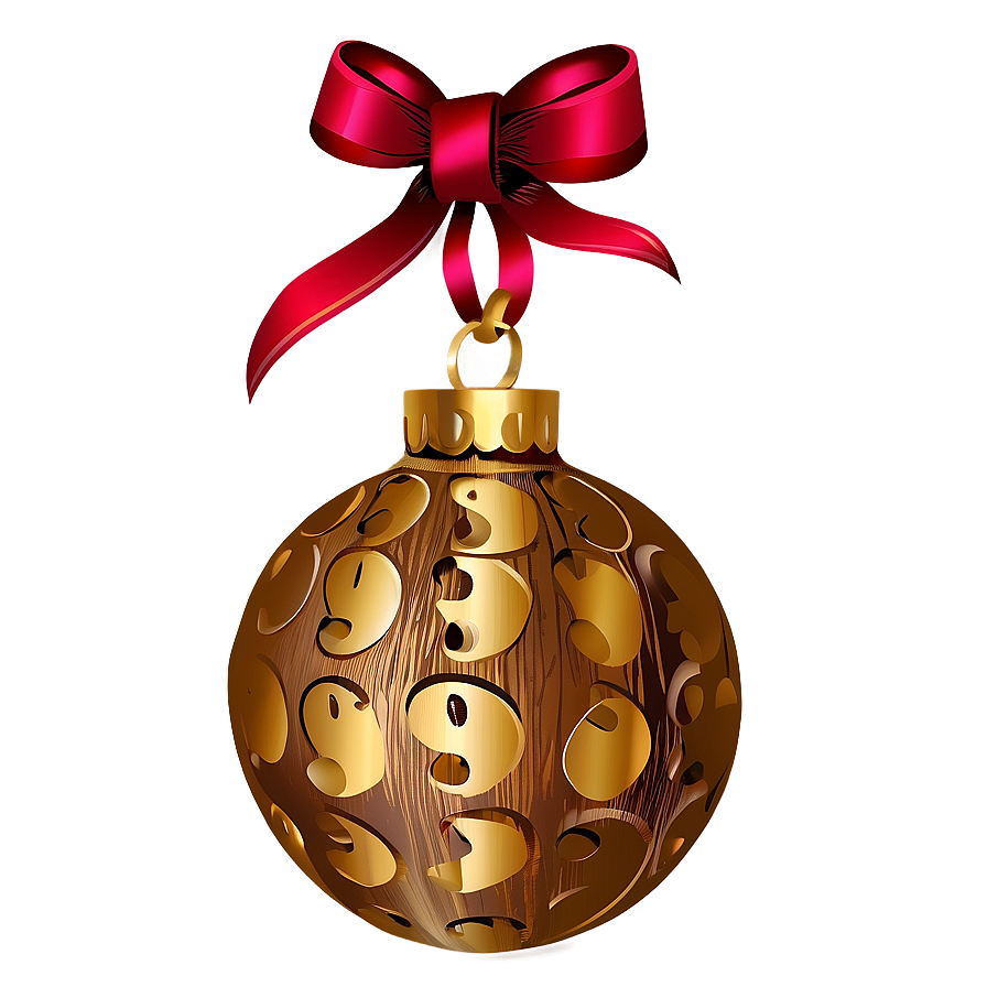 Wooden Christmas Ornaments Png 05252024 PNG Image