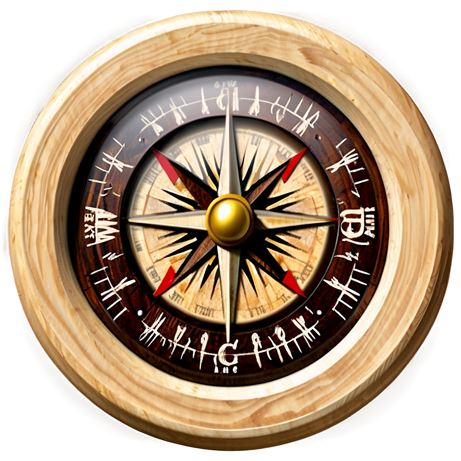 Wooden Compass Png Yjc PNG Image