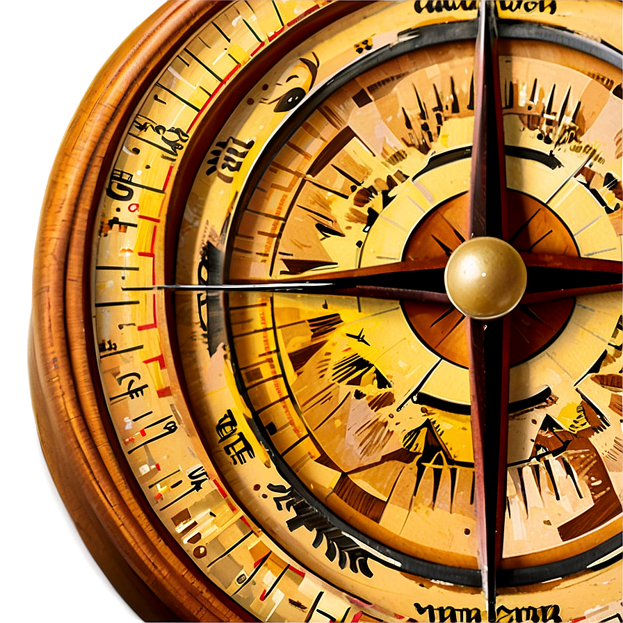 Wooden Compass Png Yji PNG Image