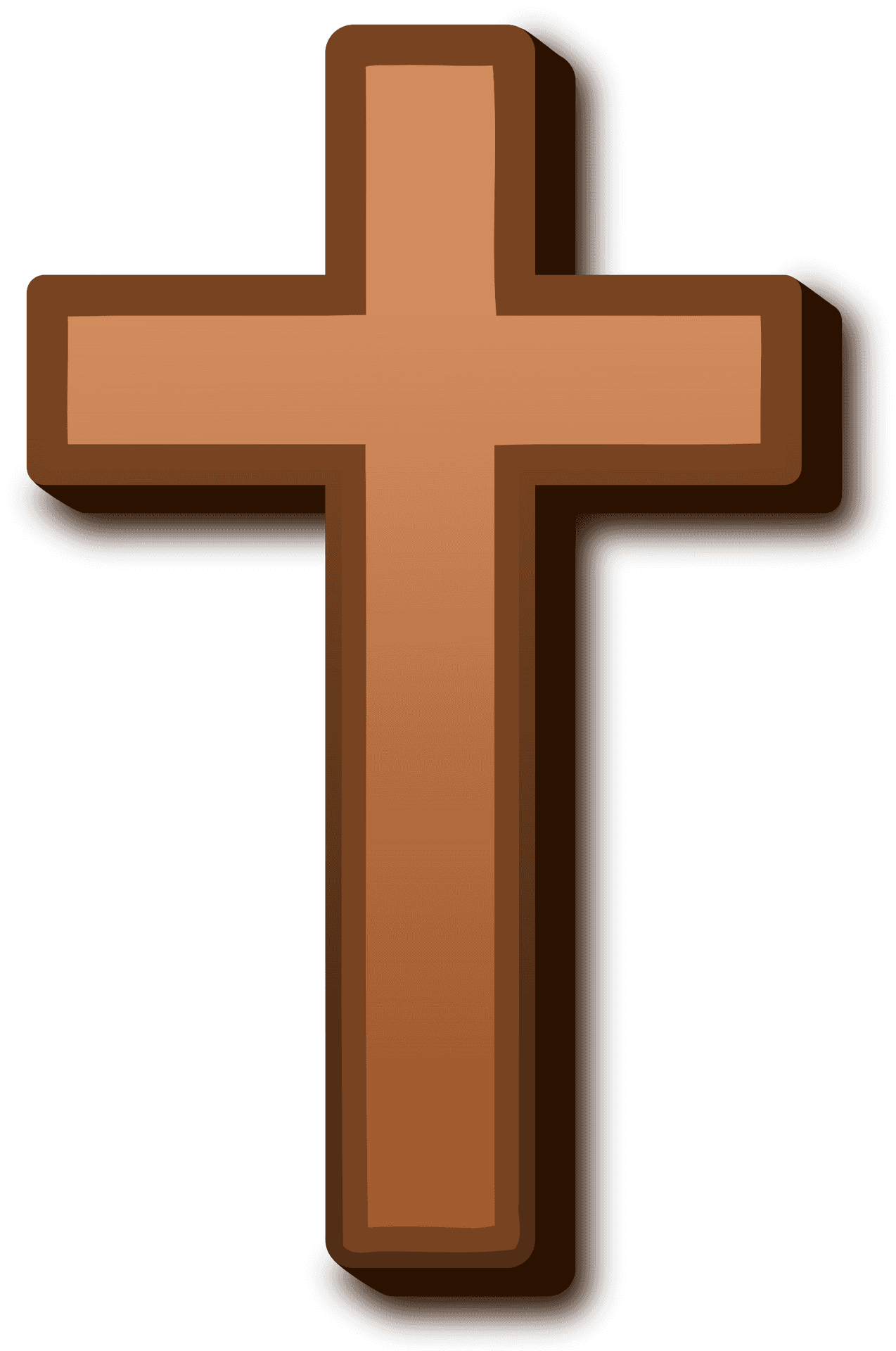 Wooden Cross Icon PNG Image