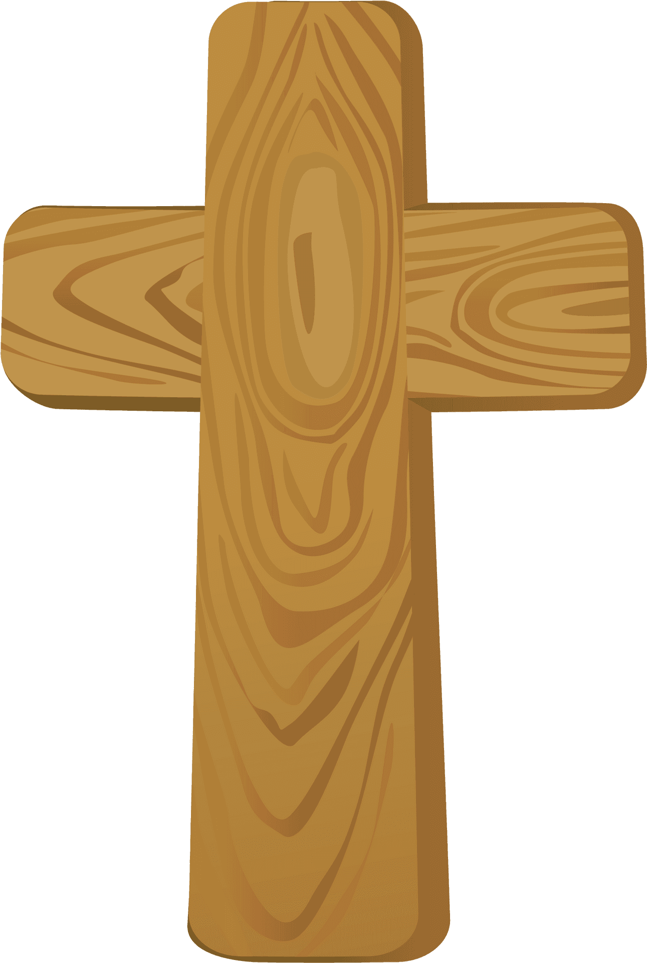 Wooden Cross Illustration PNG Image