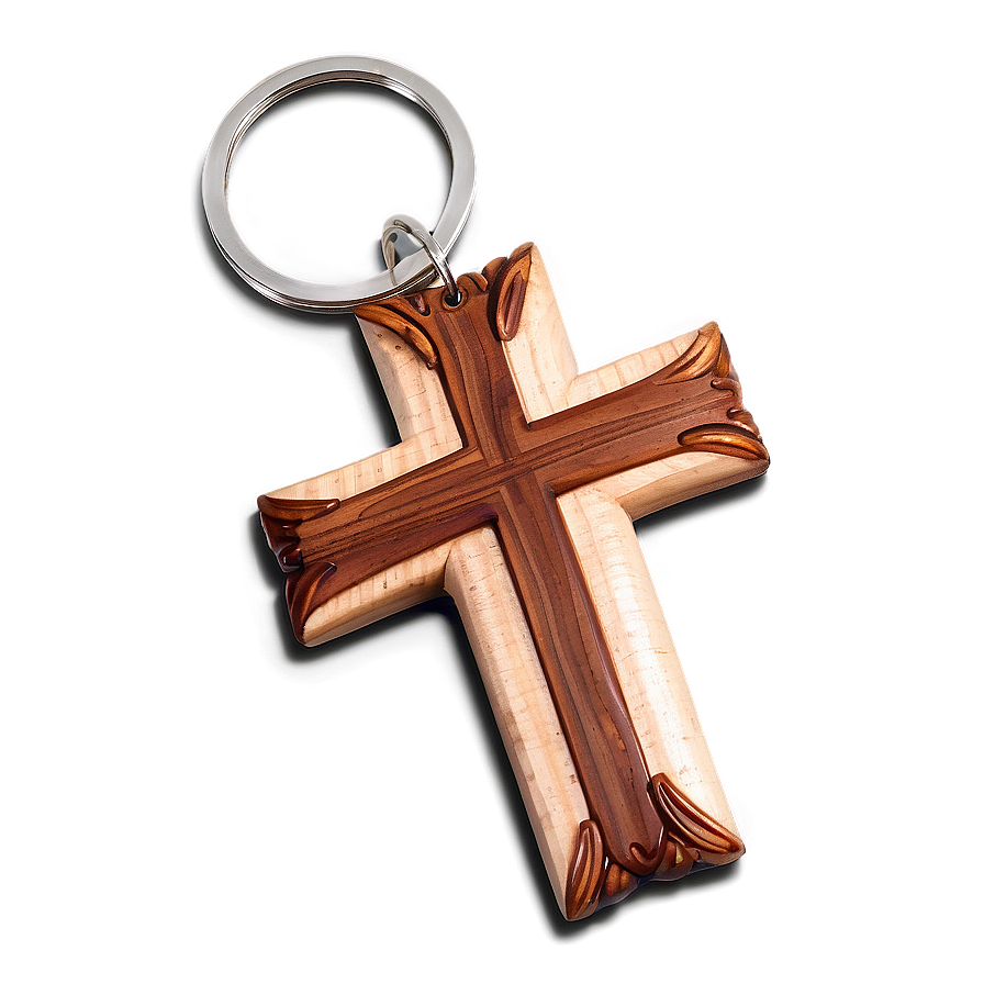 Wooden Cross Keychain Png Wcu74 PNG Image