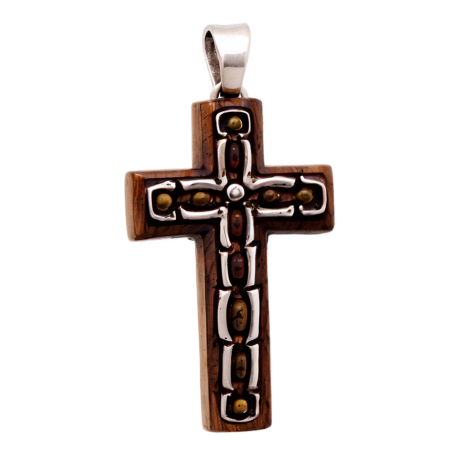 Wooden Cross Pendant Png 05252024 PNG Image