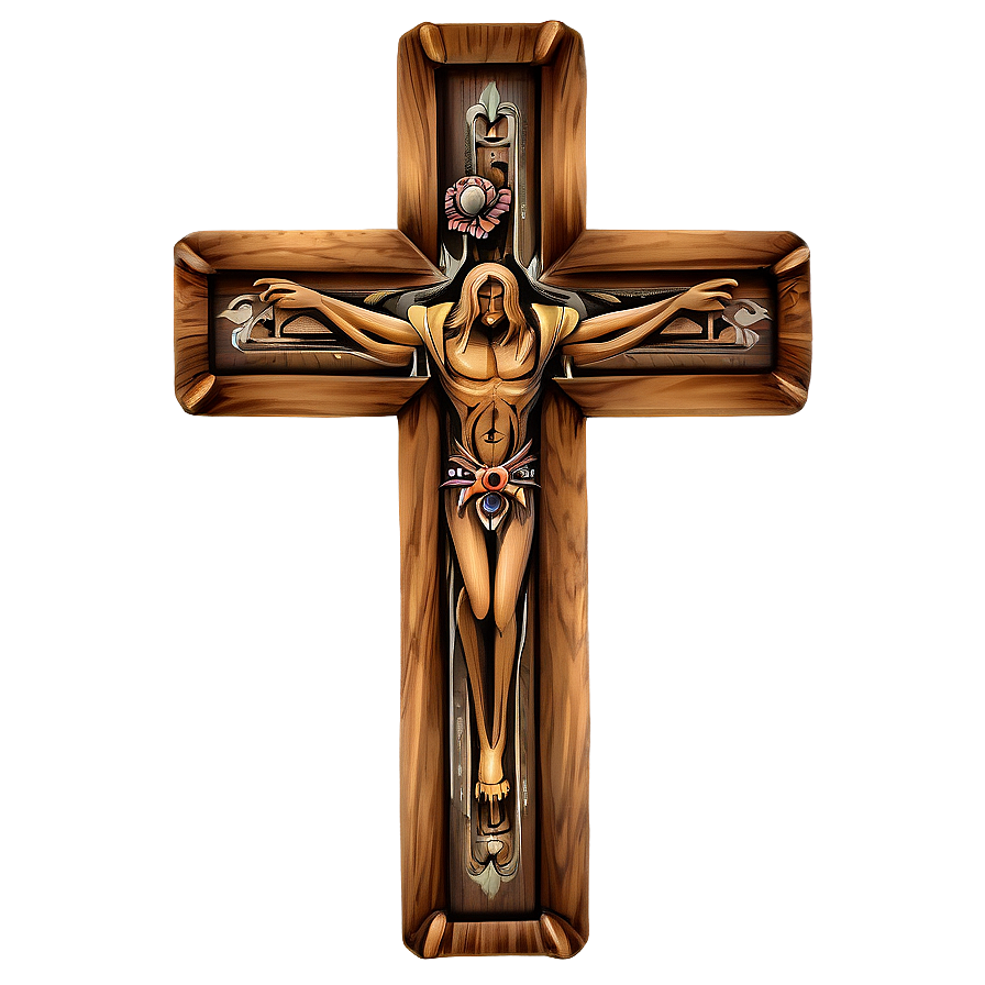 Wooden Cross Tattoo Design Png 05252024 PNG Image