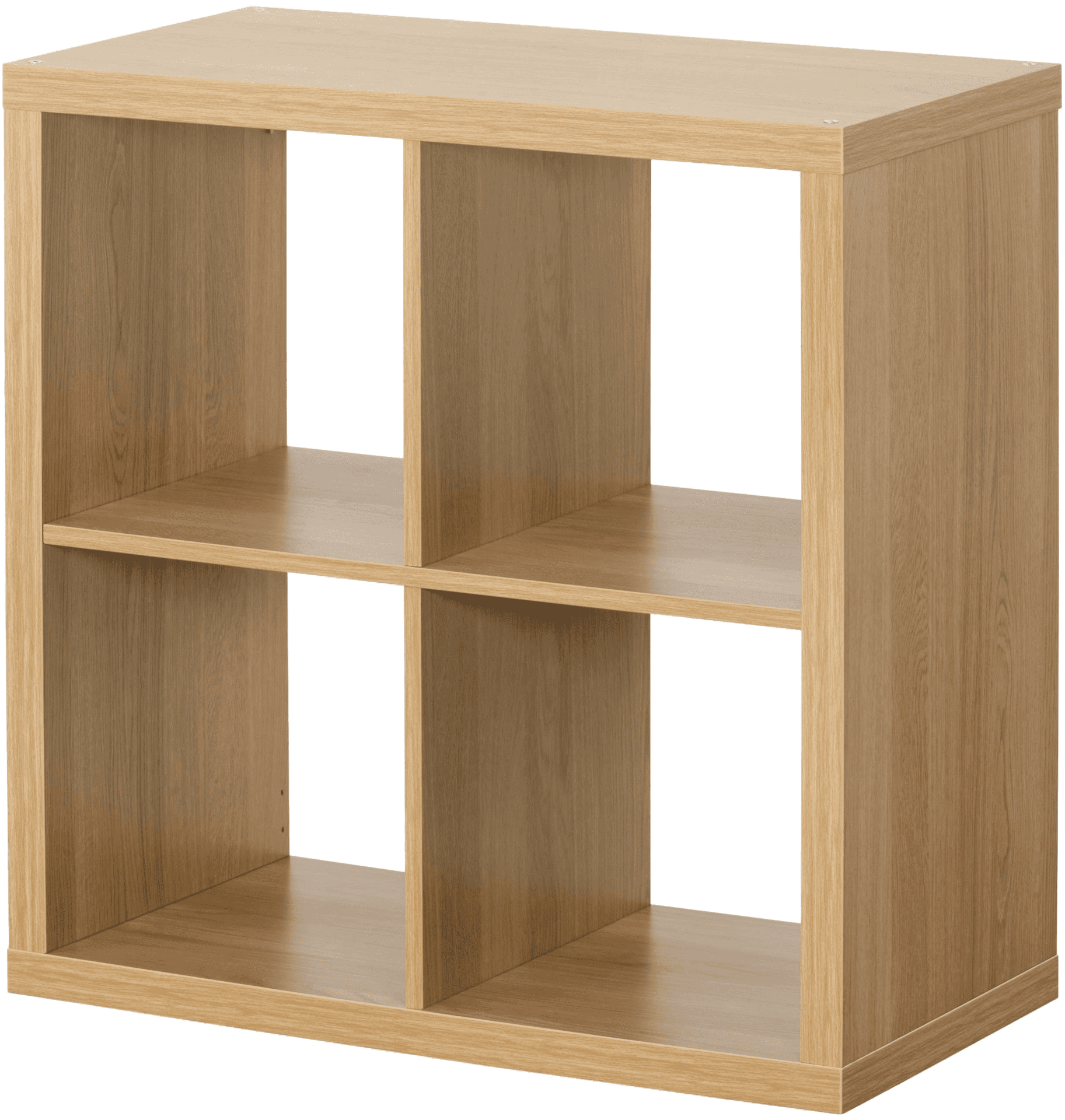 Wooden Cube Bookshelf Design PNG Image