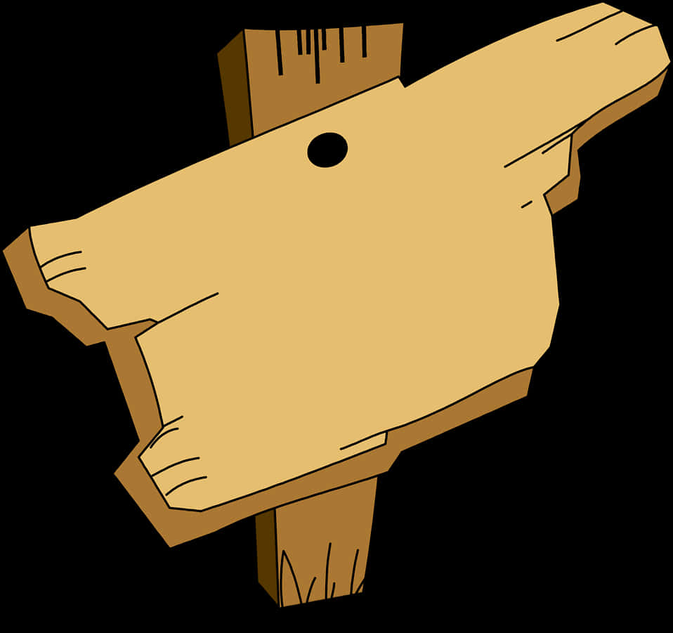 Wooden Dog Silhouette PNG Image