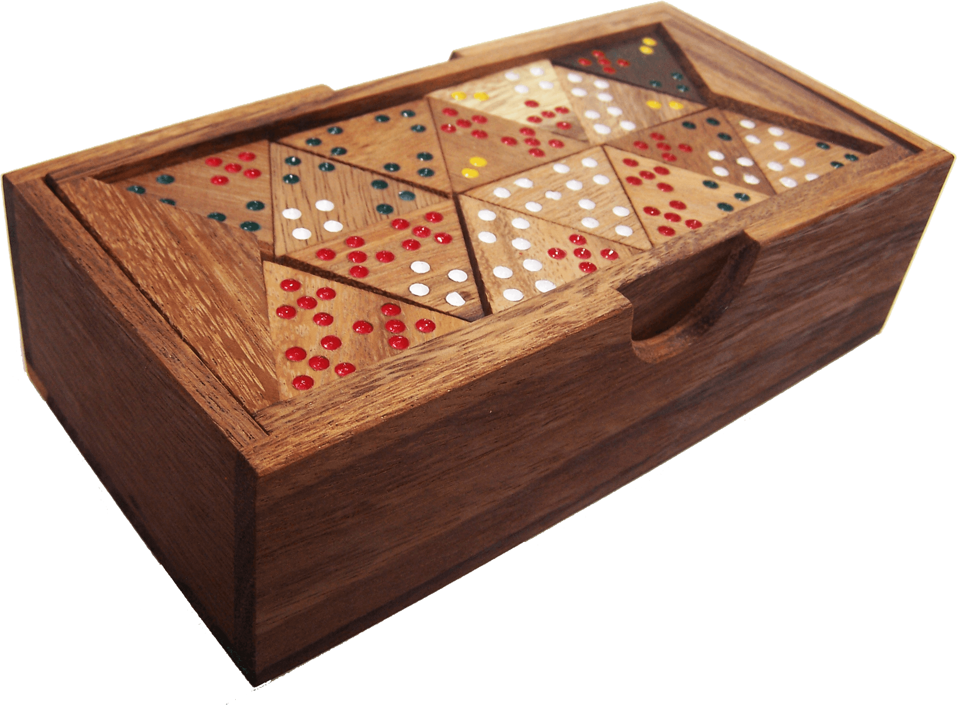 Wooden Domino Setin Box PNG Image