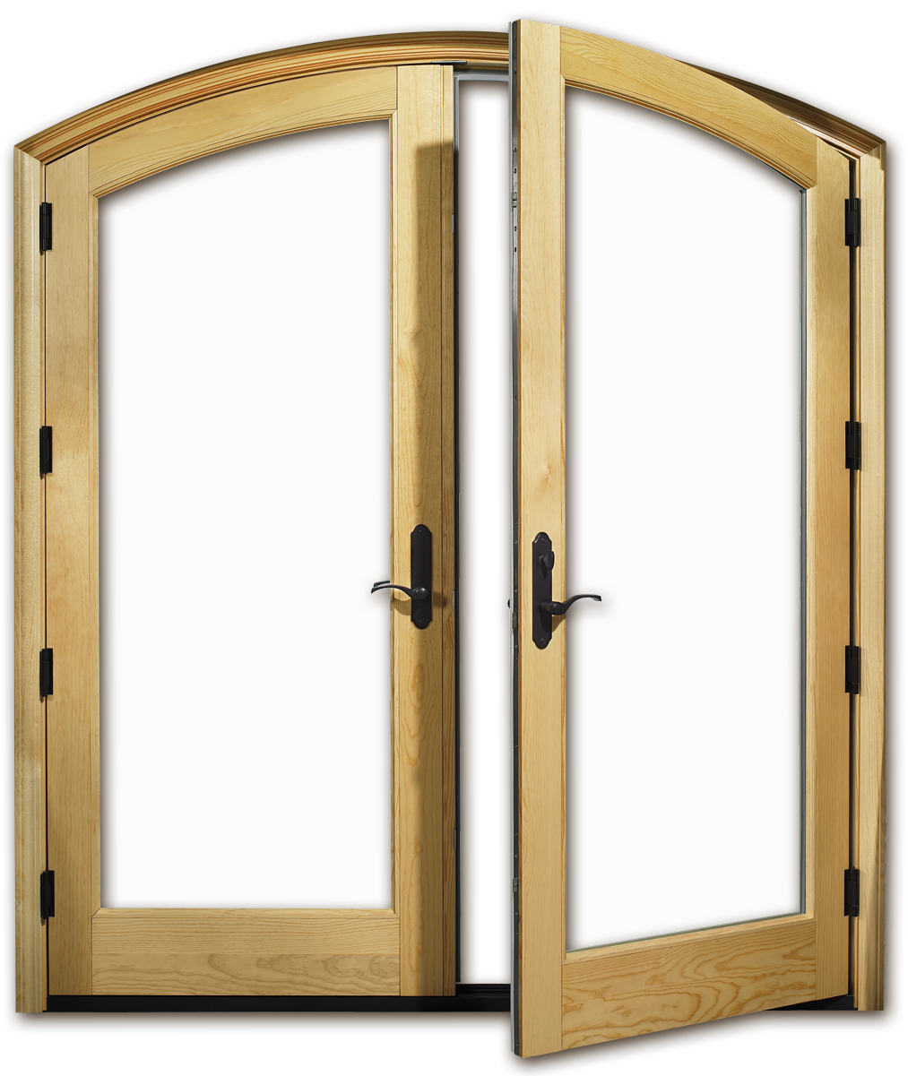 Wooden Double Doors Open PNG Image