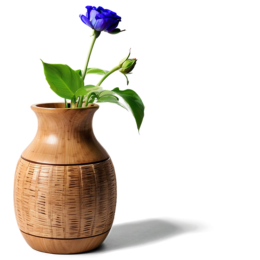 Wooden Flower Vase Png 1 PNG Image