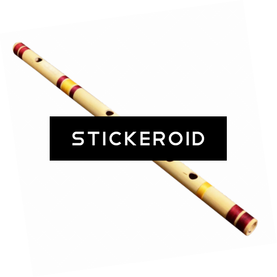 Wooden Flute Black Background PNG Image