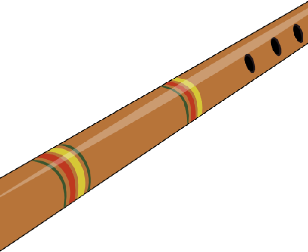 Wooden Flute Closeup Illustration.png PNG Image