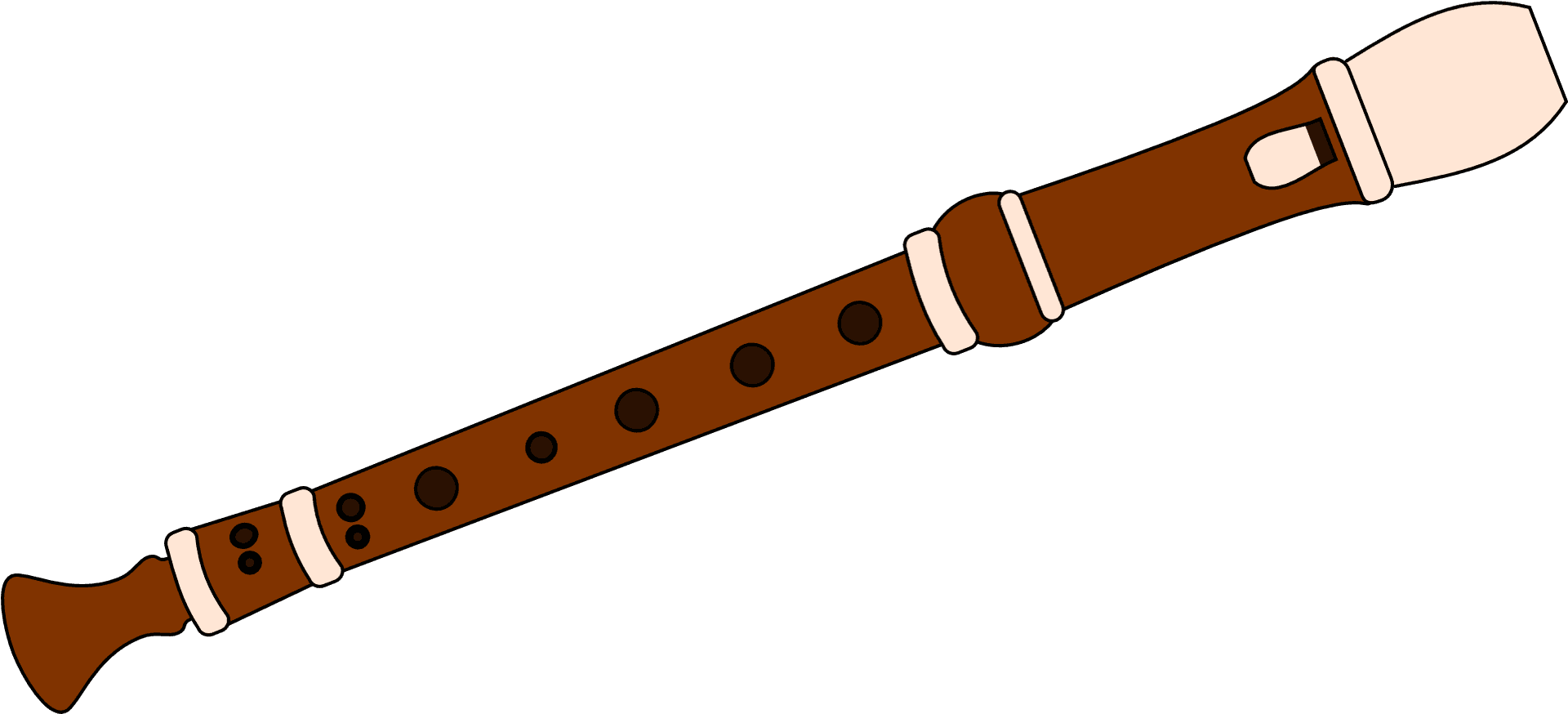 Wooden Flute Illustration.png PNG Image