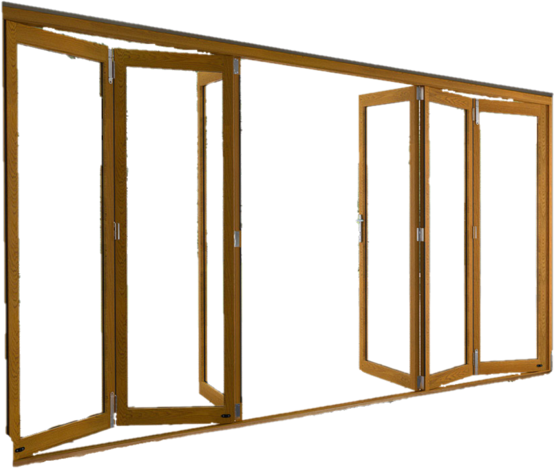 Wooden Folding Doors Open PNG Image