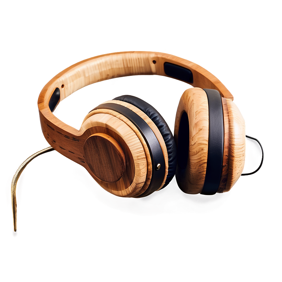 Wooden Headphones Eco-friendly Png Hlq PNG Image