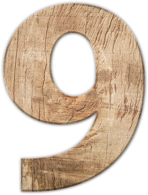 Wooden Number9 Texture PNG Image