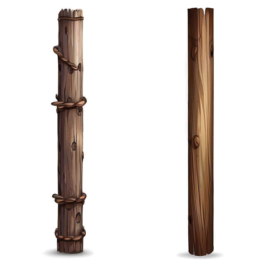 Wooden Pole Vector Png 06282024 PNG Image