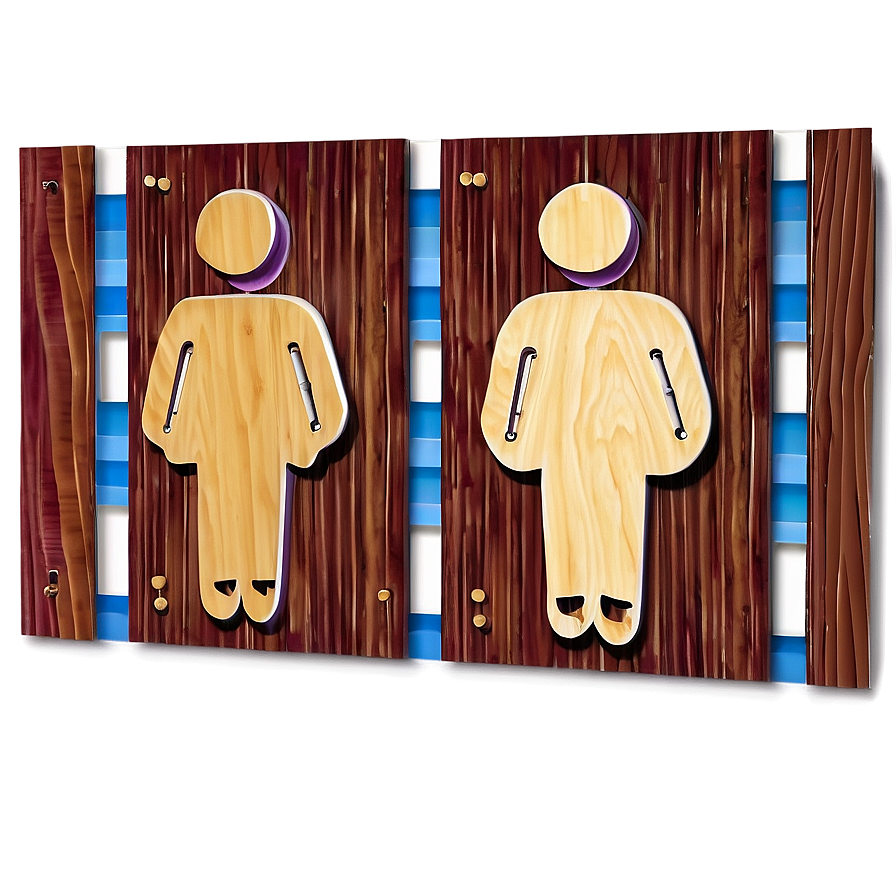 Wooden Restroom Sign Png Ynu15 PNG Image