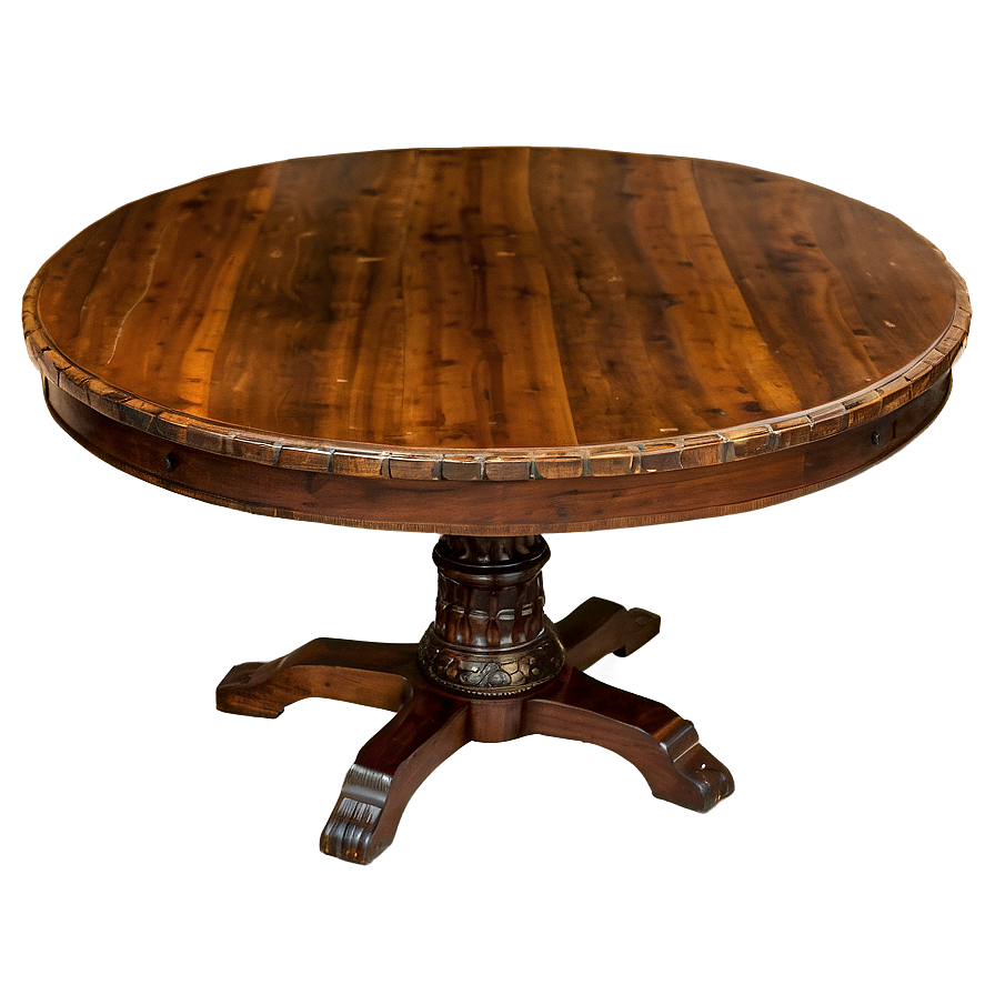 Wooden Round Table Png Gij73 PNG Image