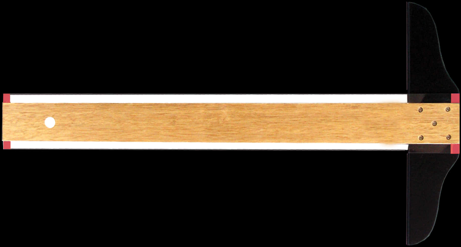 Wooden Ruleron Black Background.jpg PNG Image