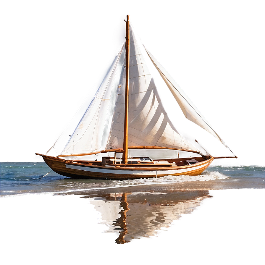 Wooden Sailboat On Shore Png Isd PNG Image