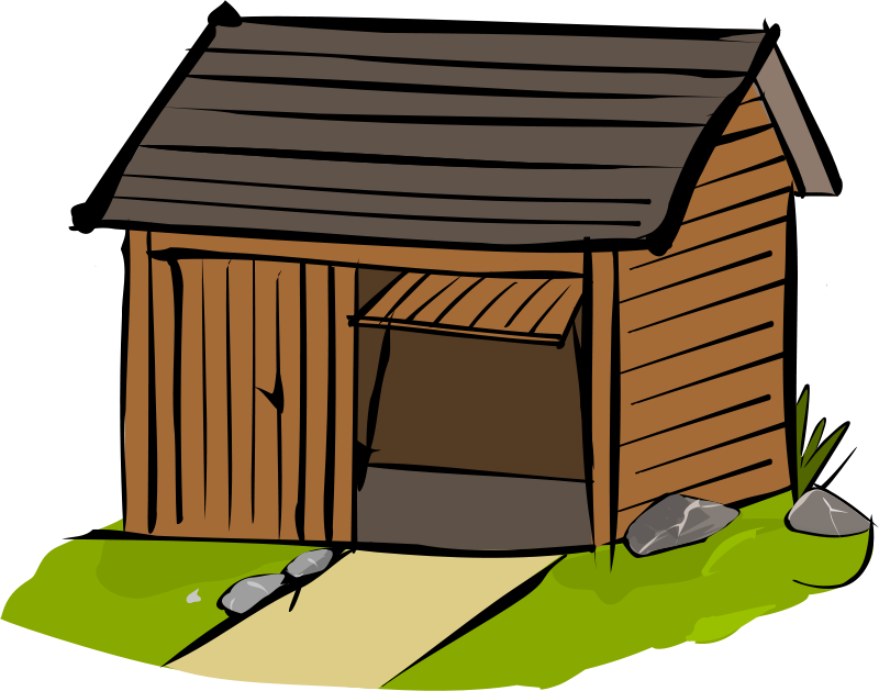 Wooden Shed Illustration PNG Image