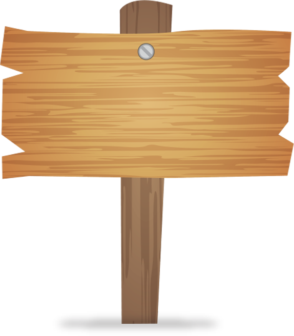 Wooden Signboard Vector Illustration PNG Image