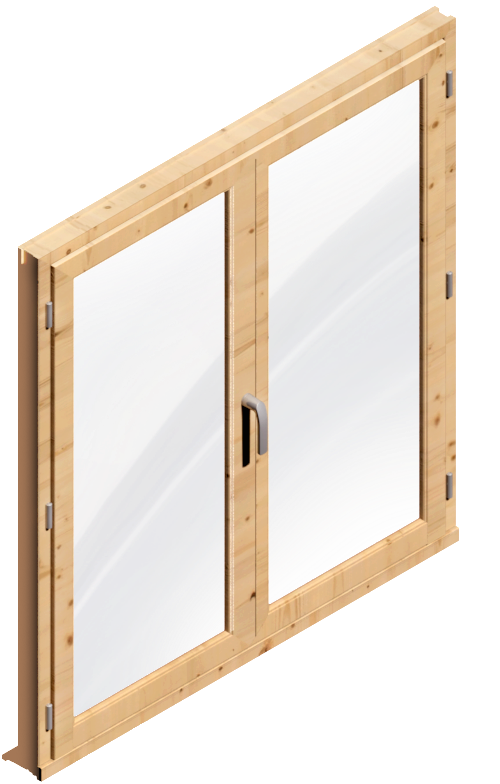 Wooden Sliding Door Frame PNG Image