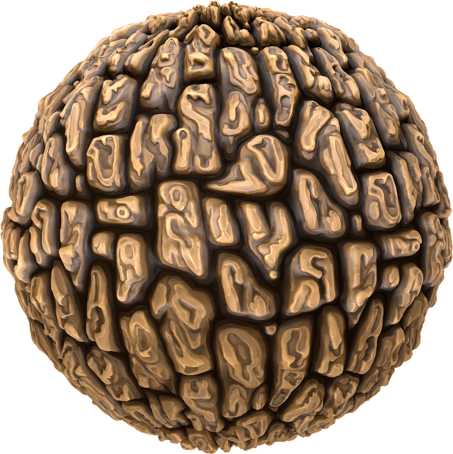 Wooden Sphere Texture Pattern PNG Image