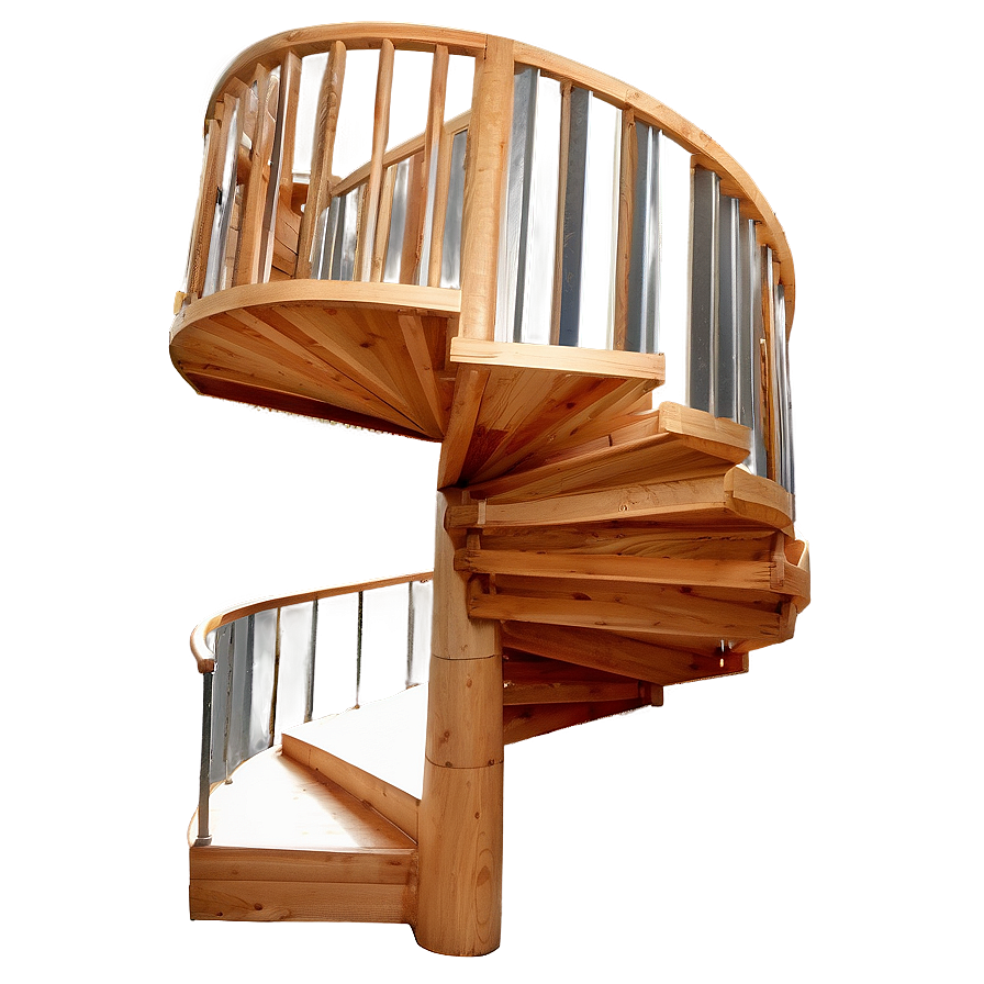 Wooden Spiral Staircase Png Kyk PNG Image